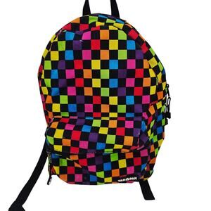 Yak Pak multi colored rainbow check checkered heavy duty backpack